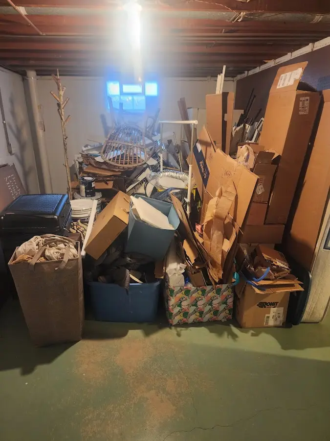 Roll-off dumpster container at job site for 2 Yard Dumpster Rental in Alliance